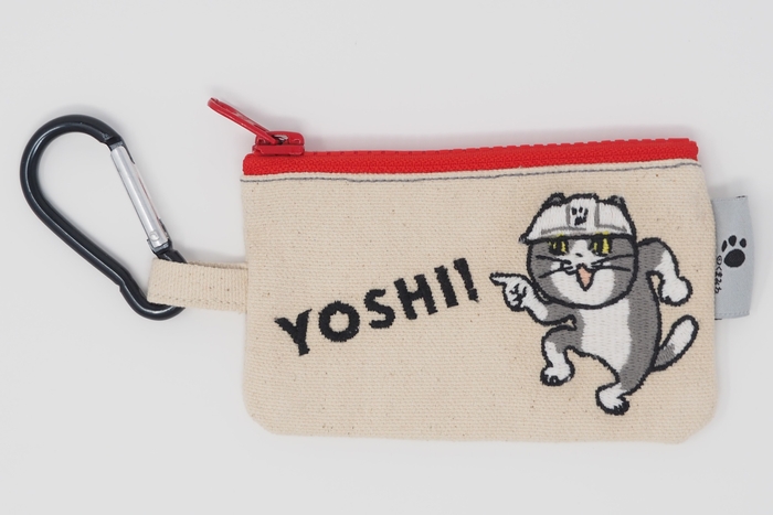 仕事猫刺繍カラビナポーチ(1)