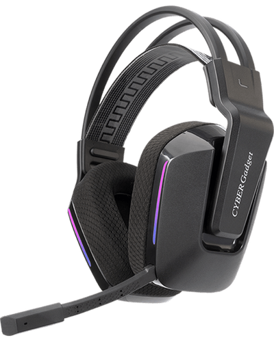 『CYBER・ワイヤレスゲーミングヘッドセット（PS5／SWITCH／PC用）』ブラック