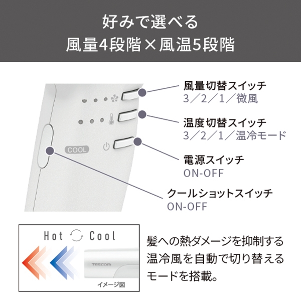 お好みで調整できる20種類の風