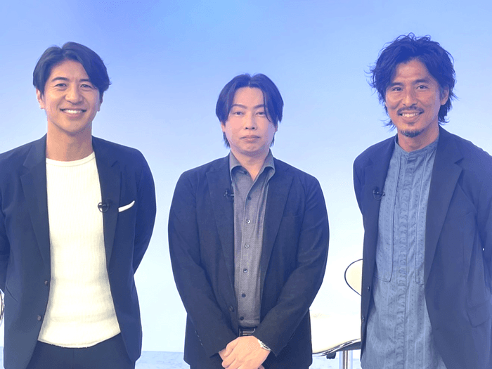 （左から）田中大貴アナ、原本一正氏、中澤佑二氏