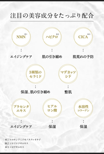 注目の高機能成分も配合