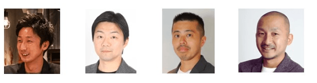 一家ダイニングプロジェクト「ラムちゃん」事業責任者 河島 義矩氏/アントレスト 中岸 孝介社長/DREAM ON「君のハンバーグを食べたい」事業責任者 山口 光将/カチアリ 有村 壮央社長