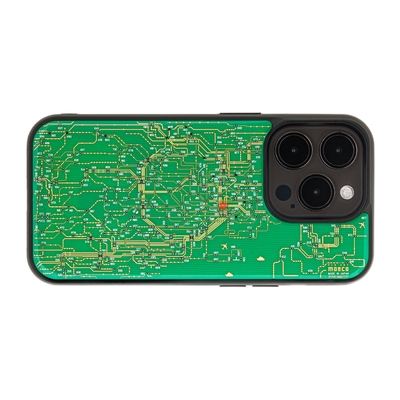FLASH 東京回路線図 iPhone 15 Proケース 緑