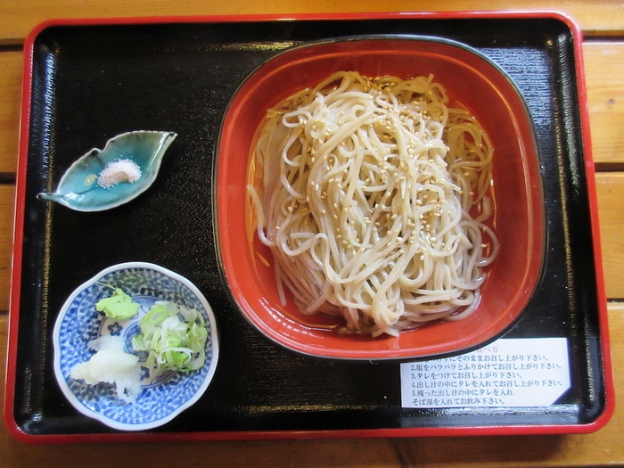 塩で食べる本物の蕎麦の味