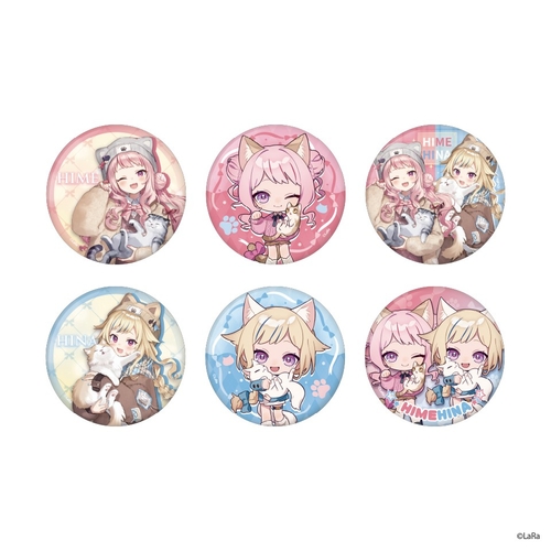 ▲HIMEHINA　缶バッジ～もふもふ猫日和～(全6種：ランダム／コンプリートセット)　  ¥550／3,300(税込)