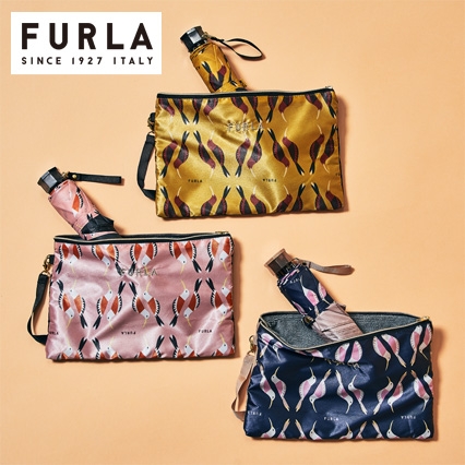 フルラ(FURLA) ハチドリ柄 給水ケース付 折りたたみ傘 8,800円(税込)(品番:21-135-10506)