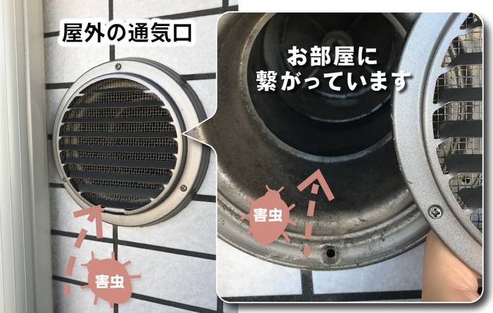 屋外の通気口