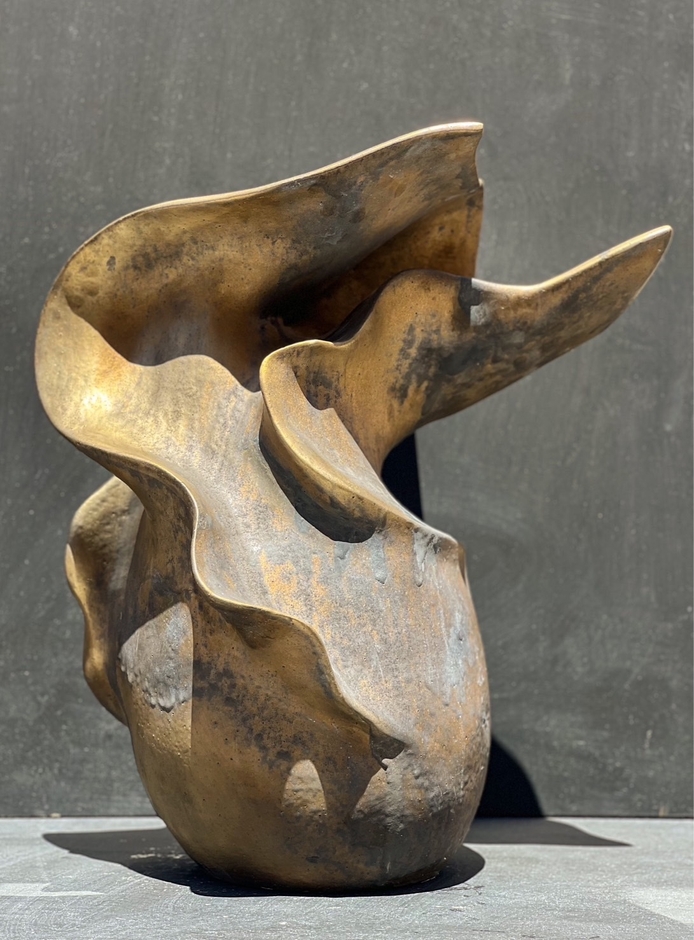 二科展に入選した 誠恵高校3年 吉住優月さんの作品「Drape(ドレープ)」