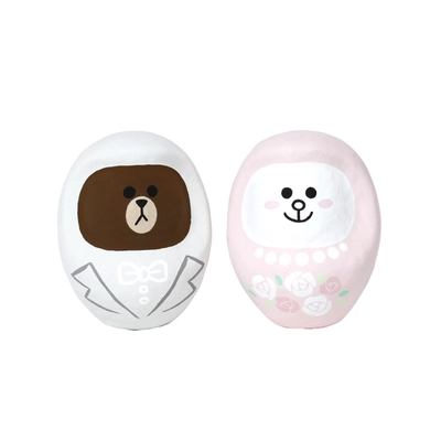 LINEのブラウン＆コニーがウェディングギフトに ぴったりのだるまセットに！ 6月6日より公式オンラインストア限定で販売開始