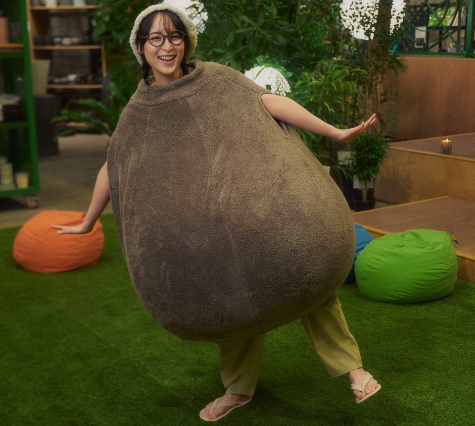 着るビーズクッション