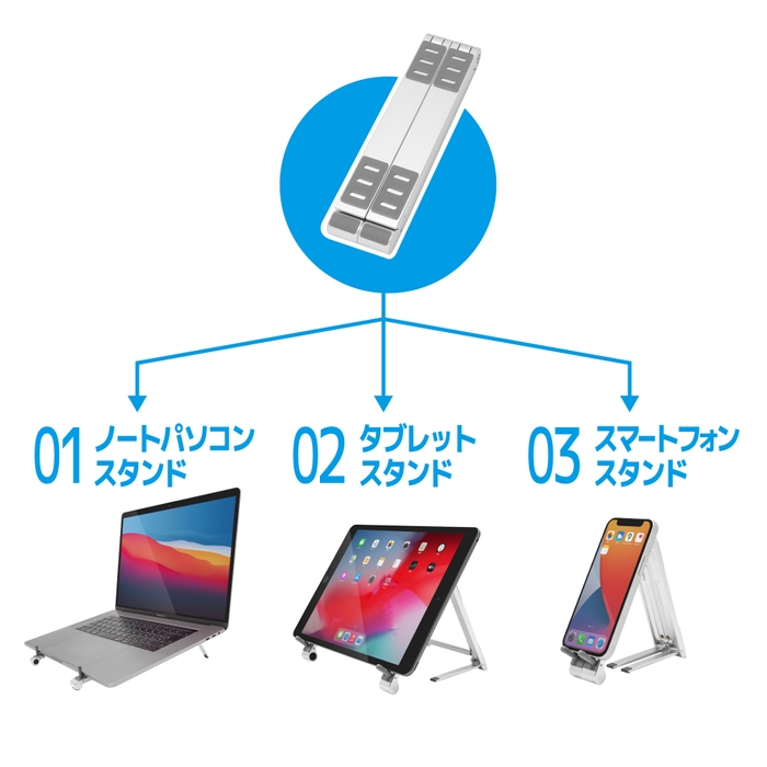 あらゆる機器に対応可能なマルチなスタンド