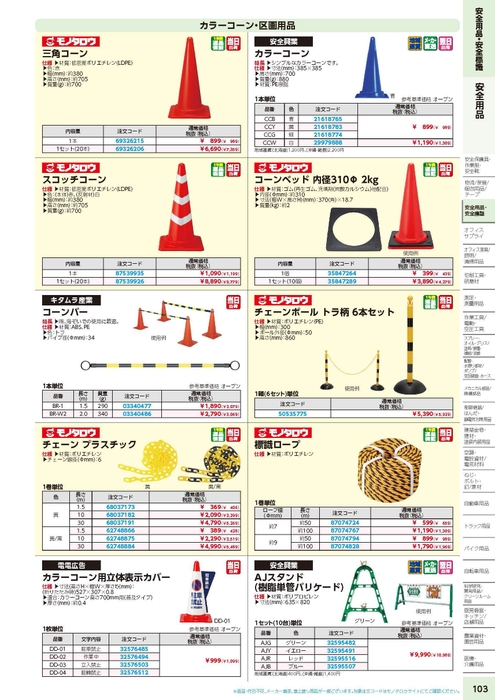 安全用品カテゴリ