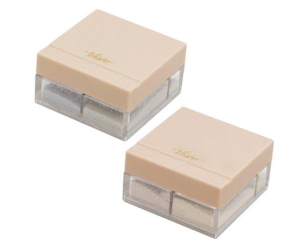 トリニタス グロウ パウダー（上＝01　クリアヴェール、下＝02　ウォームヴェール）