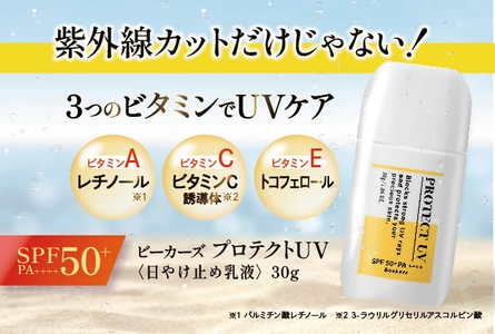 紫外線カットだけじゃない！日やけ止め乳液　 3つのビタミン※1が守ってうるおす「プロテクトUV」販売開始