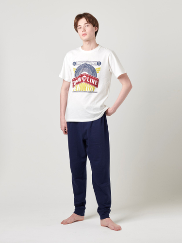 「ルームウェア Mens TourT-shirt」着心地の良いコットン素材のスウェット＆Tシャツのメンズサイズルームウェア。Tシャツは70年代のライブTシャツをテーマにしたヴィンテージ感あるデザイン。部屋着だけではなく、普段使いとしても使えるTシャツです。※モデル身長185cm
