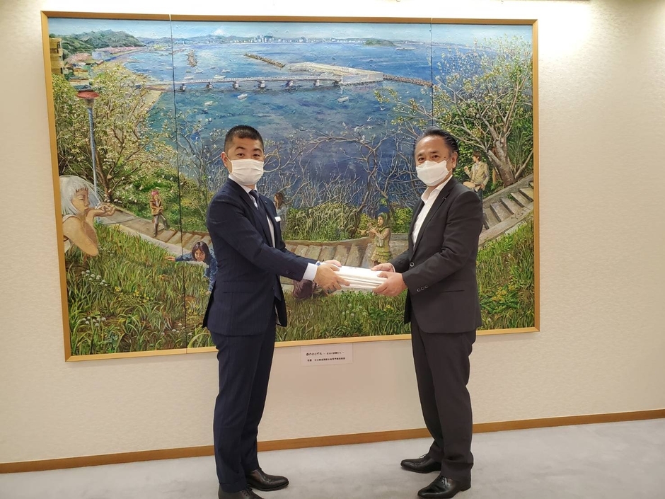 上地市長へ報告