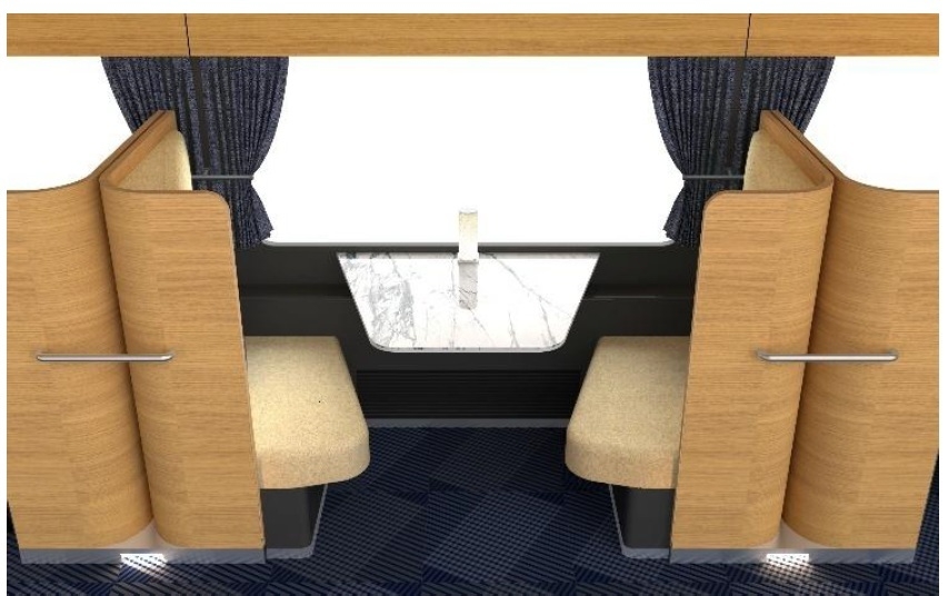 １・２号車　２人席（イメージ）