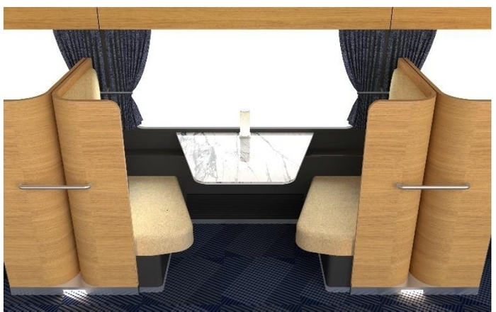 １・２号車　２人席（イメージ）