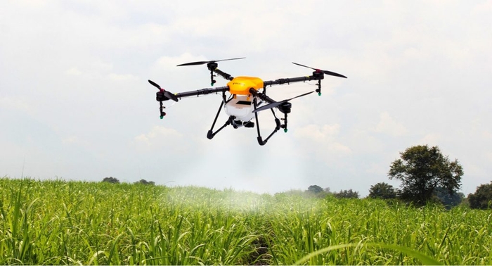 農薬・肥料ドローンデモ散布