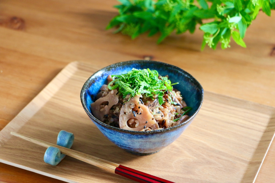 干しえのきの炊き込みご飯