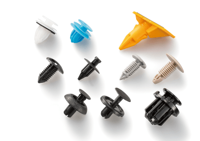 様々な用途に対応するニフコのプラスチックファスナー。ちなみに、現在ニフコが保有する知的財産権は出願中含め全世界で約3,400件※2024年3月末現在(画像提供/ニフコ)