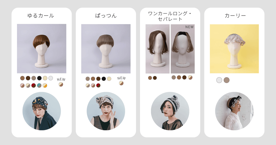 前髪ウィッグ(全23種)