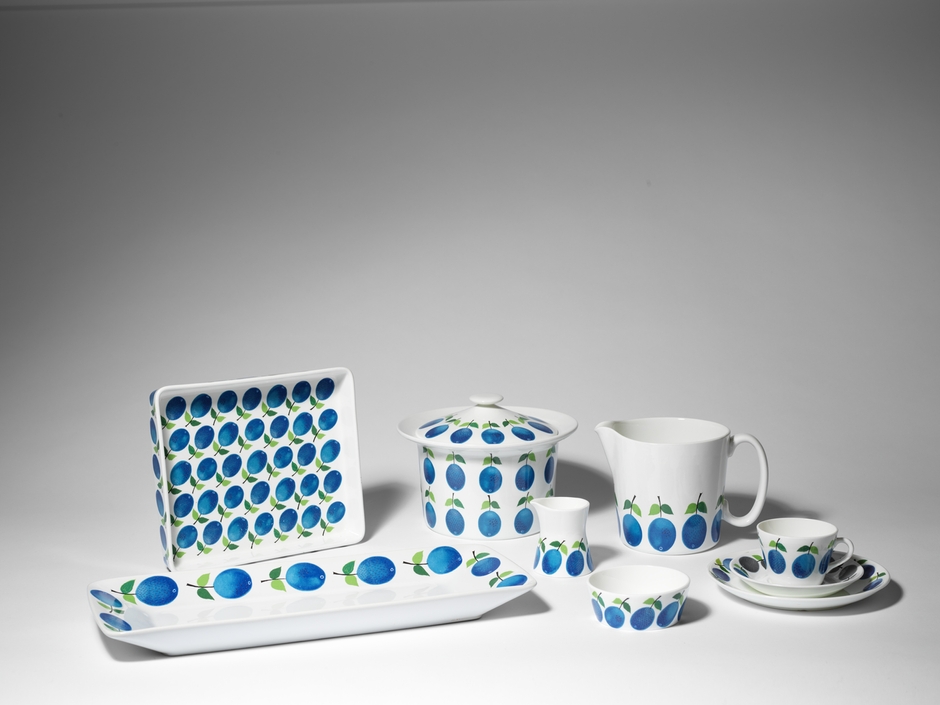 (2)[プラム]装飾、[LL]・[LI]・[SAX]モデル／ディナーセット、1950年頃／[SAX]モデル、1955年／[LI]モデル、1957年／[LL]モデル、1962年／装飾