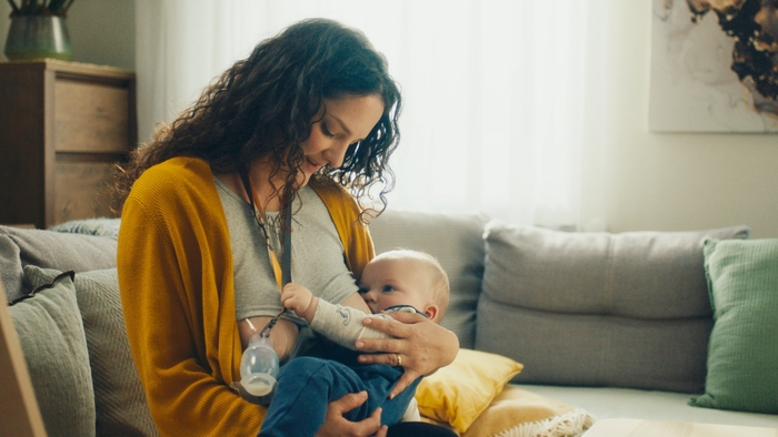 シリコン母乳コレクター 使用イメージ