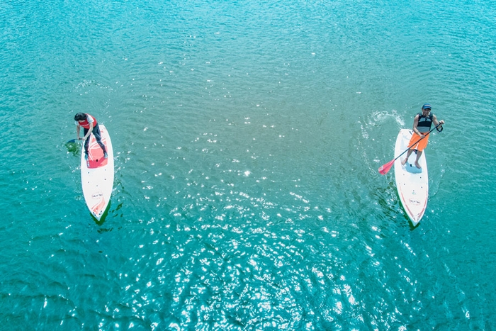 小豆島の穏やかな海でSUP