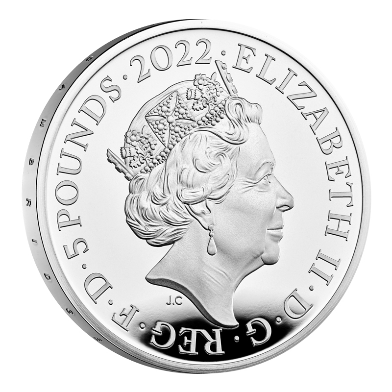 5ポンド銀貨　表面