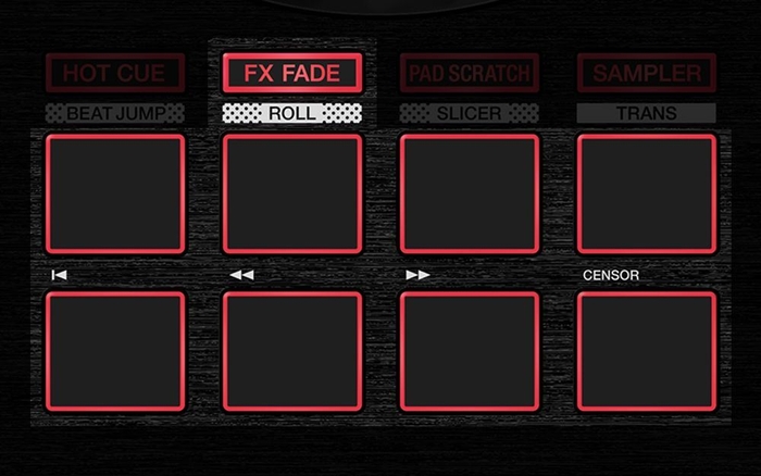 楽曲同士のミックスをスムースに行うことができる新機能「FX FADE」を搭載