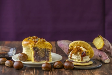 累計販売個数130万個突破！「熱海ばたーあんパン」より 【秋/第2弾】11/1(土)新登場！深まる秋をたのしむ特別な味わい　 熱海ばたーあんの芋と栗を香ばしいカラメルが引き立てる限定商品