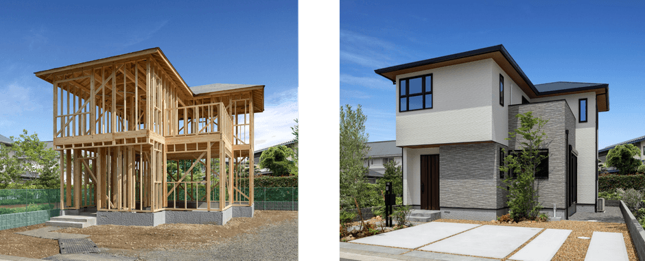 積水ハウスが請負うS（基礎・躯体）/完成したSI事業住宅の実例