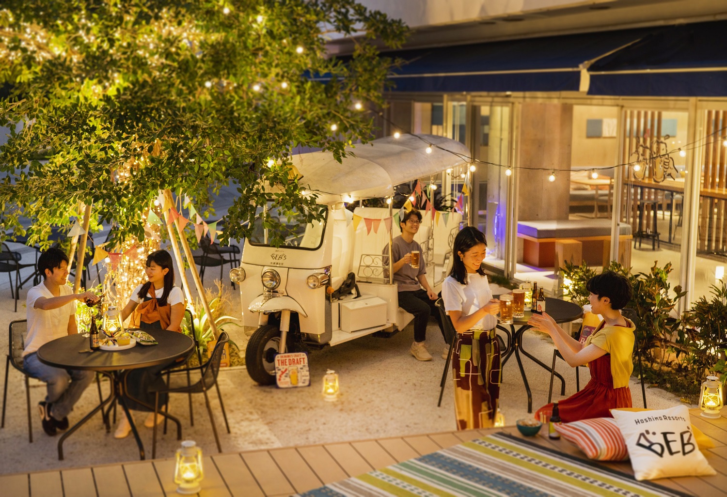 【BEB5沖縄瀬良垣】沖縄のビールとおつまみ片手に、沖縄の自然を感じて時間を気にせず楽しめる「24時間よんな~ビアガーデン」開催 |期間:2023年6月1日~8月31日