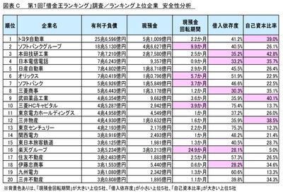 図C ランキング上位企業 安全性分析