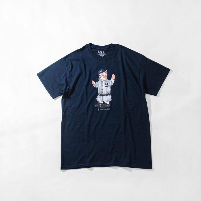 BASEBALL Dog Tee navy