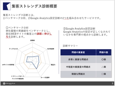 自社ECサイトと他社を比較し相対評価するサービス開始 『集客ストレングス診断』 専門家の視点で診断、経営判断に必要なデータを正確に収集