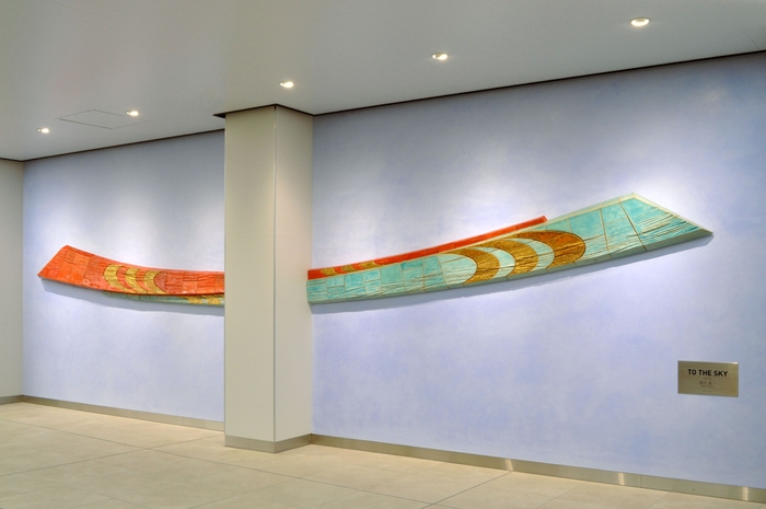 とうきょうスカイツリー駅陶板レリーフ「TO THE SKY」