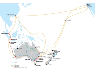 エクイニクス、オーストラリア-シンガポール間を Vocus社のAustralia Singapore Cableで接続