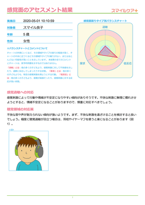 「お子様の得意・苦手を診断」診断例