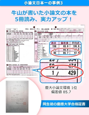 小論文全国1位(3年目)