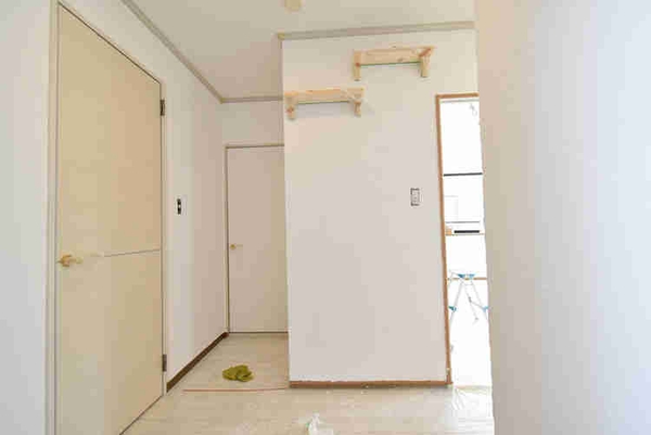 靴箱はまだ設置していませんが、それ以外の施工は既に完了しています。