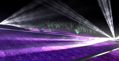 【北海道滝上町】 夜の芝ざくらが光に染まる夜間イルミネーション　 「TAKINOUE PINK AURORA」5月21日(木)より開催