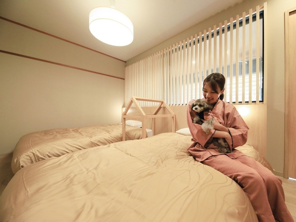 全客室に愛犬専用ベッドを完備