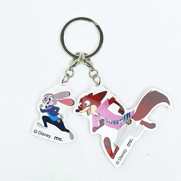 ディズニーの人気作品ズートピアのアクリルキーホルダー