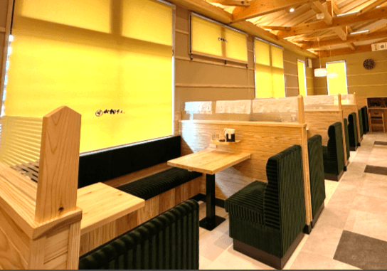 ▲お抹茶色のソファ