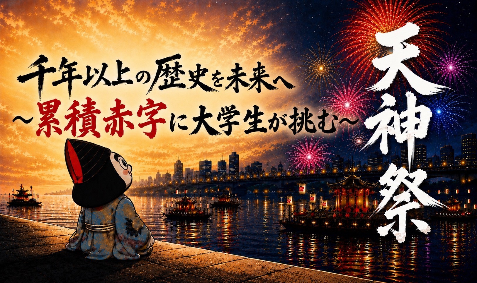 【7月18日天神祭クラウドファンディング開始】
天神祭を未来へつなげたい大学生の挑戦!!