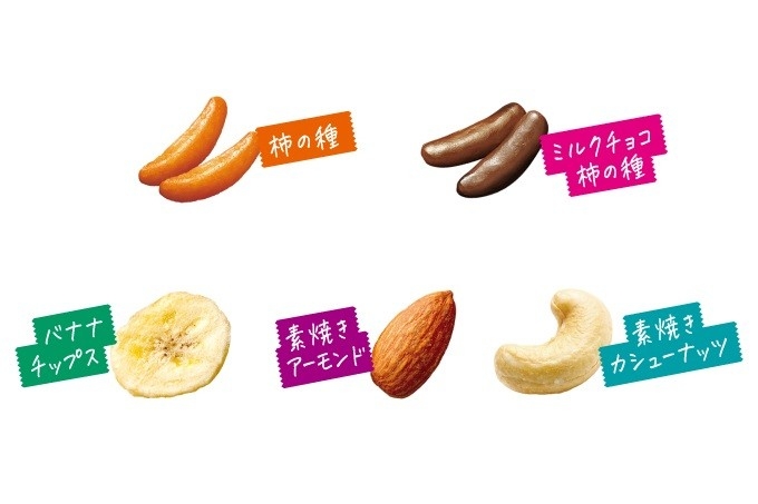 『亀田の柿の種 トレイルミックス 5種の味わい』