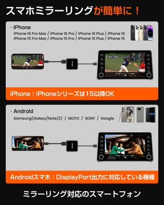 有線ミラーリング