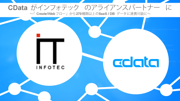 CDataがインフォテックのアライアンスパートナーに